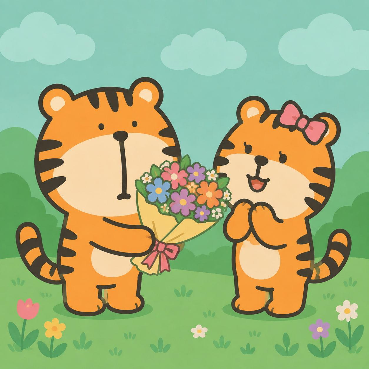 A brave little bouquet